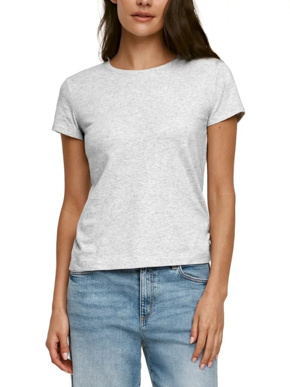 Banana Republic Women’s Light Heather Gray Crew Neck T-Shirt XL
